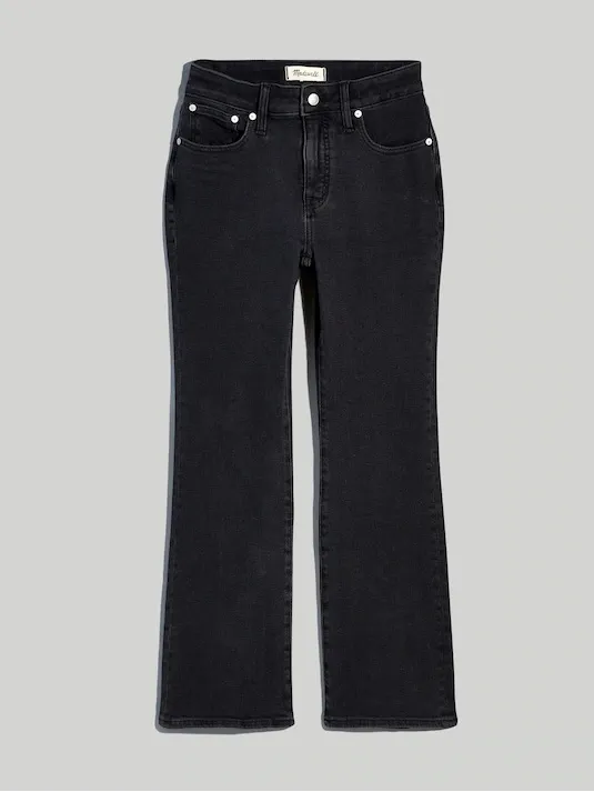 Madewell Black Curvy Kick Out Crop Jean Size 27 - Image 2