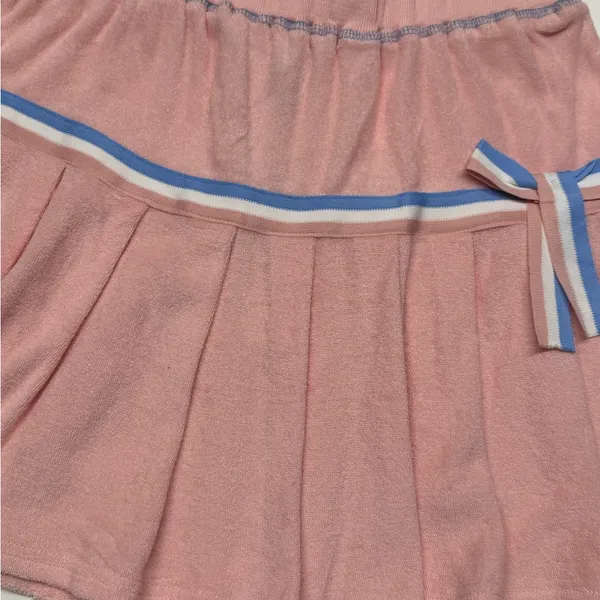 Y2K Cider Pink Pleaded‎ Tennis Skirt with bow on the side Women’s size Medium - Image 9