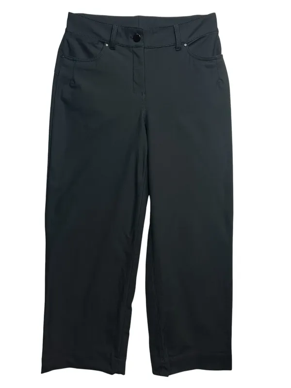 Lululemon City Sleek 5 Pocket Wide Leg Crop Pants Black Size 25 - Image 3