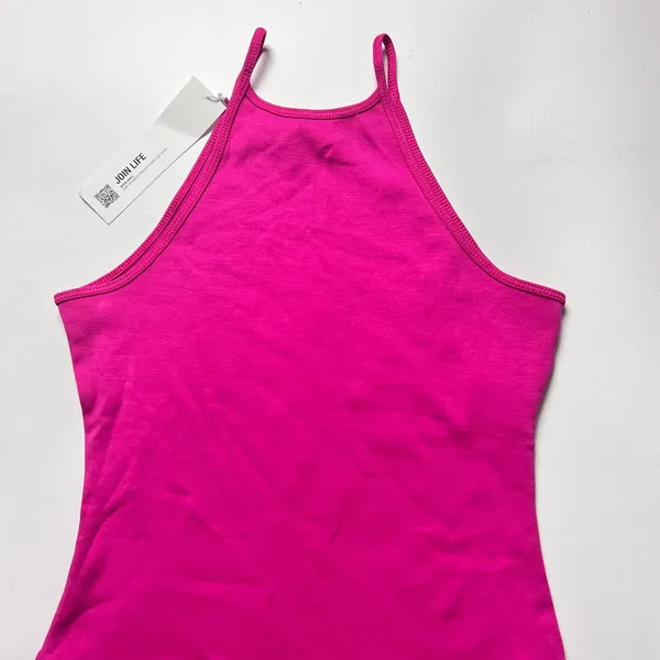 Zara Women's High Neck Pink Thin Strap Bodysuit Sz S - Image 6