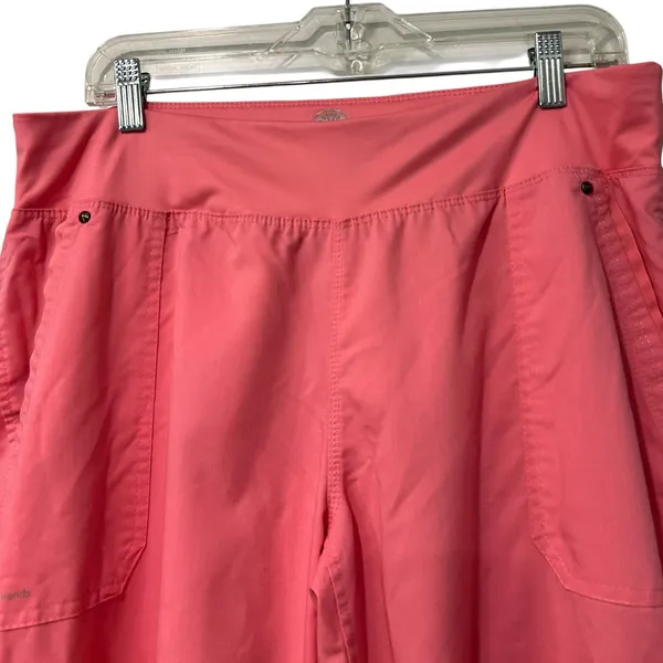 Healing Hands Purple Label Tori Cargo Scrub Pants Women's LP Large Petite Coral - Image 2
