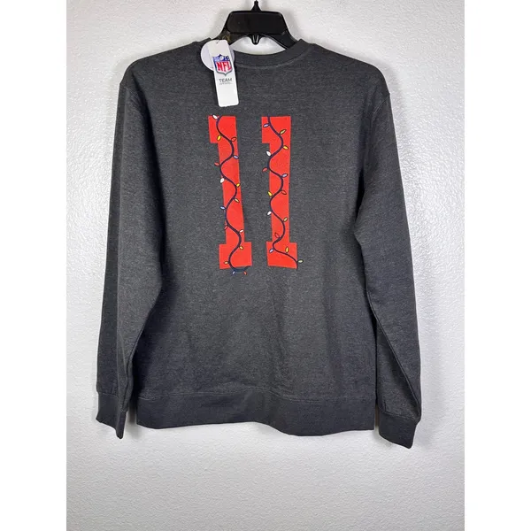 NFL‎ x Stranger Things Eleven 11 Sweatshirt Womens Large Gray Crewneck NWT - Image 2