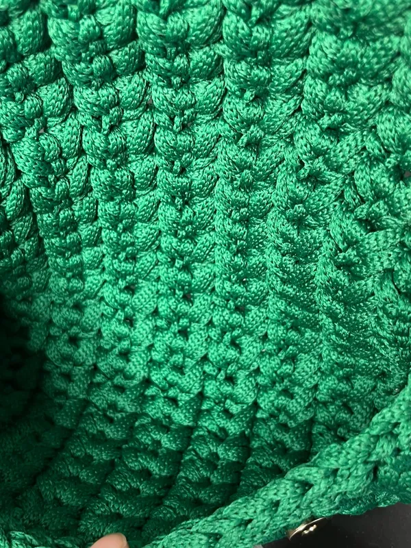 NEW Handmade Green Crochet Chain Strap Crossbody Purse Summer Boho Vacation - Image 8