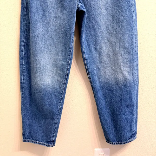 Banana Republic Ultra High Rise Barrel Leg Jeans Womens 27 Blue Denim 100% Cotto - Image 5