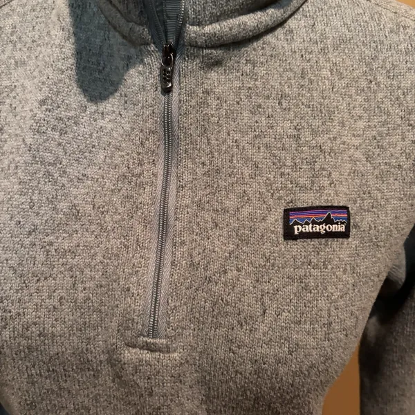 Patagonia Better Sweater Women's 1/4 Zip Fleece Green Gray Heather Medium‎ - Image 3