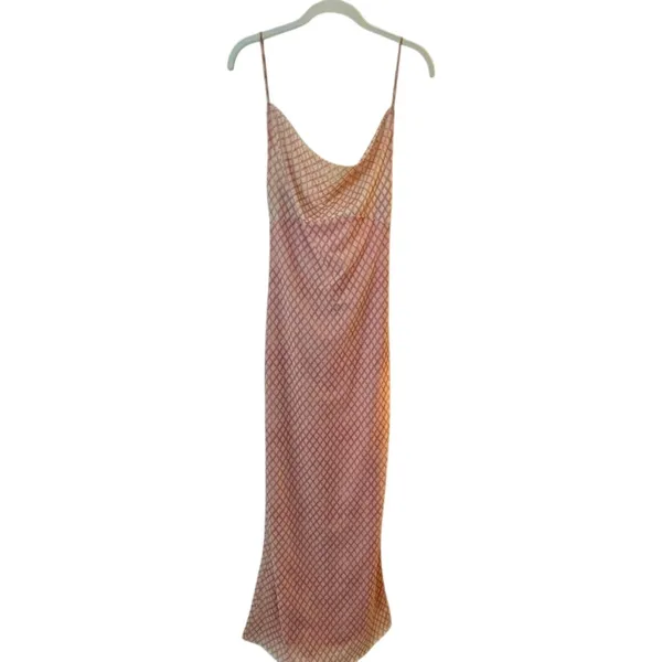 Zara Tulle Cawl Neck Long Open Back Dress in Bubblegum Pink Women's sz. M - Image 2