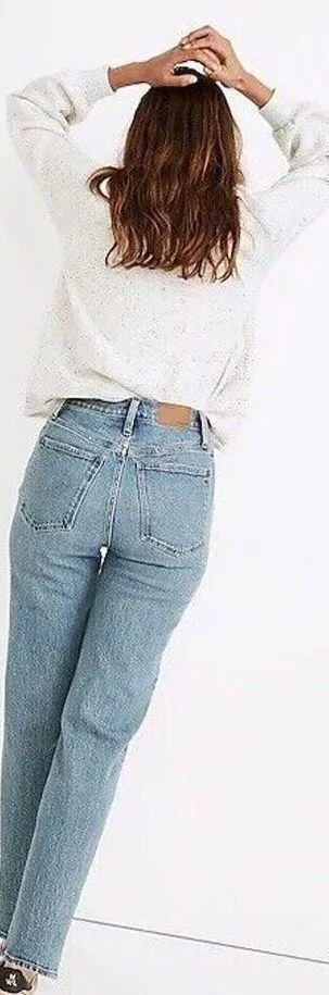 Madewell Womens The Perfect Vintage Straight Jean in Hoye Wash Size 28 MSRP $128 - Image 11