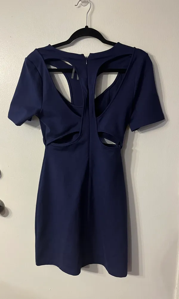 Ponte Cut-Out Mini Dress - Image 7