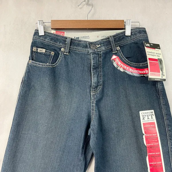 Lee Womens Jeans Size 6 Medium Straight Leg Y2K Preppy Minimalist Dark Academia - Image 3