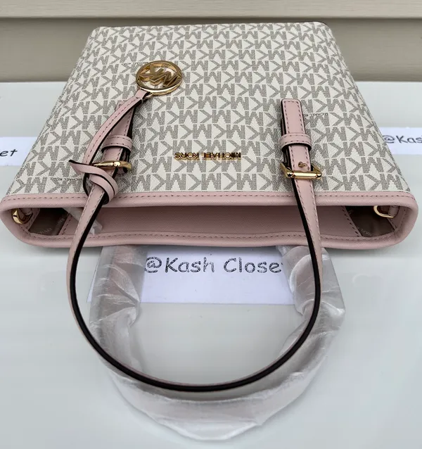 Michael Kors JST Extra-Small Top-Zip Tote Bag -Powder Blush Multi - Image 5