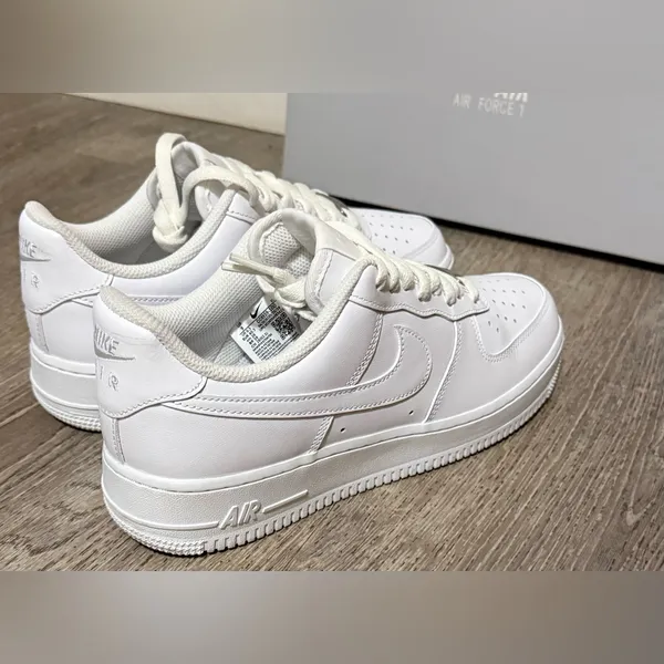 Nike Air Force 1 Low Triple White Sneakers | Women’s Size 9 Classic Clean Kicks - Image 4