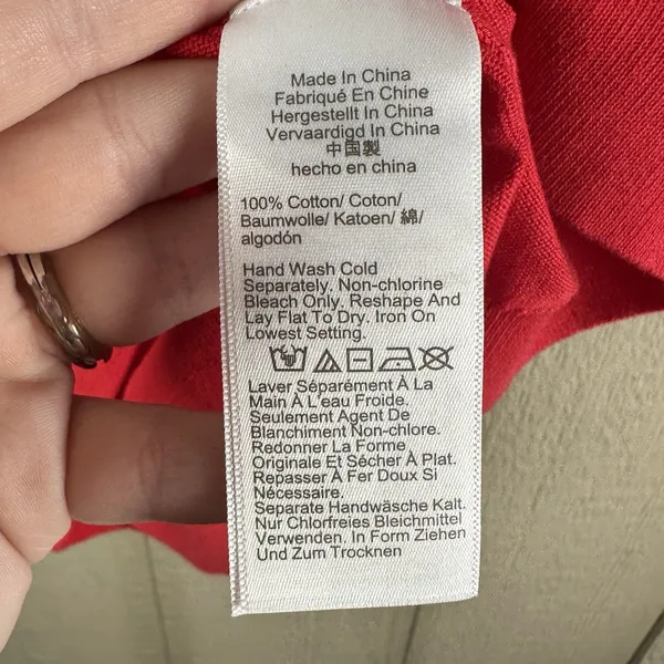J.Crew Sweater Polo Women Medium Red Ultra-Fine Cotton Short Sleeve CG811 - Image 5