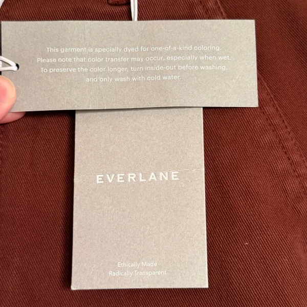Everlane The Utility Barrel Pant Rosewood Brown Organic Cotton Size 6 NWT - Image 12