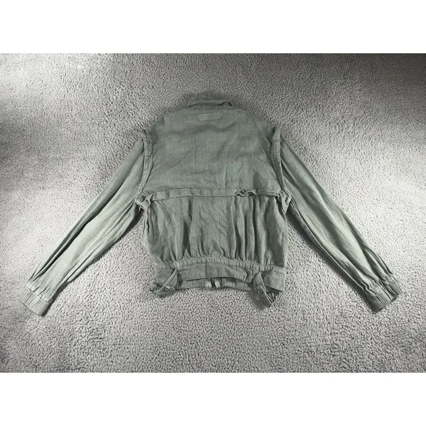 Blanknyc Jacket Women XS Full Zip Linen Utility Steampunk‎ Boho - Image 3