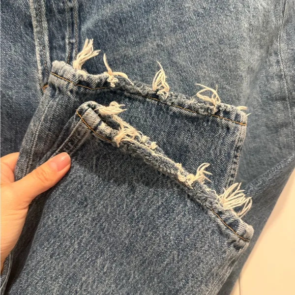 AGOLDE Riley High Rise Straight Crop Jeans Rigid Cotton‎ Denim - Image 8