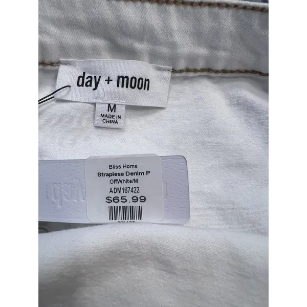 day + moon Denim White Mini Dress; Excellent Condition; Sz m - Image 5