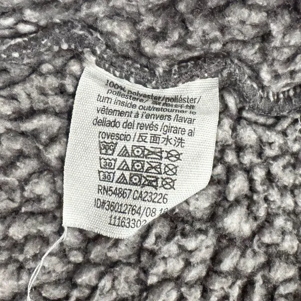 Victoria’s Secret PINK Grey Sherpa Open Front Hooded Sweater Women's XS/S - Image 3