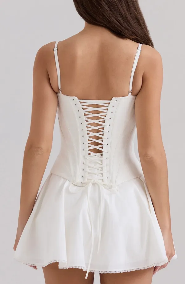 House of CB White Corset & Skirt Set - Image 4