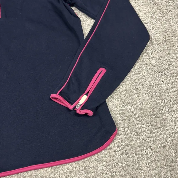 Masters Bobby Jones Top Womens Small 1/4 Zip Golf Pullover Navy Peruvian Cotton - Image 5
