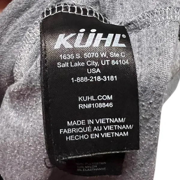 KÜHL Gray V Neck Short Sleeve Performance Tee Shirt XL - Image 9