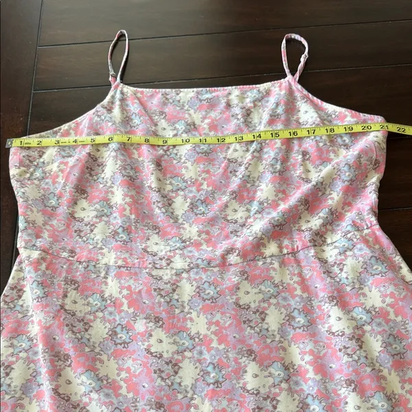 ABOUND Square Neck A-Line Smocked Pink Floral Mini Dress 1X Cottagecore Scandi - Image 13