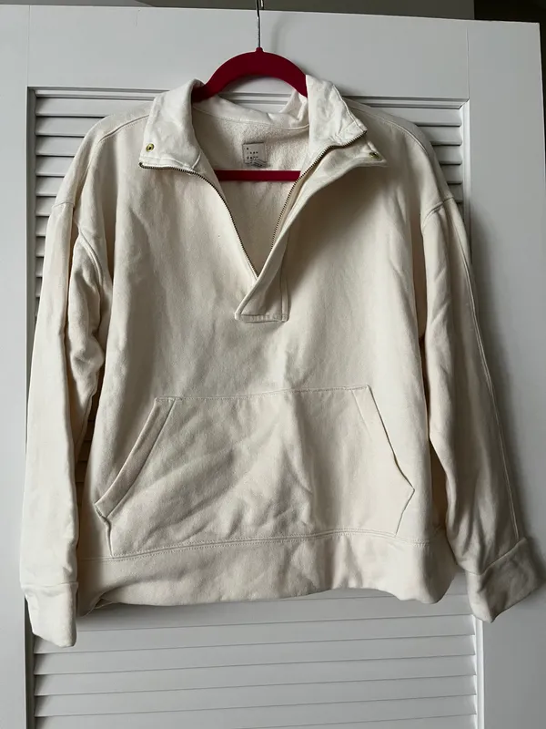 A New Day Cream Quarter Zip Sweatshirt - Image 3
