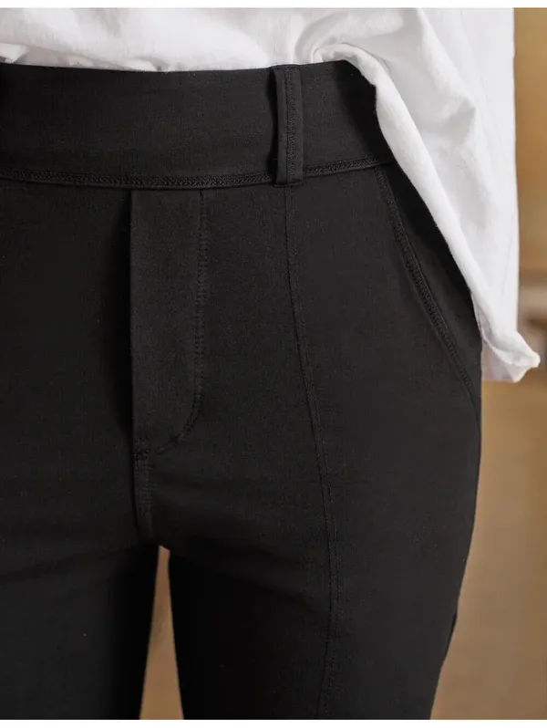Frank & Eileen Murphy Billion Dollar Pant Black XS LAB600 Cropped Stretch Pants - Image 3