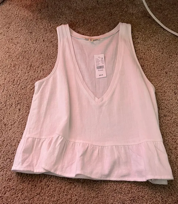 PacSun White Peplum Tank - Image 2