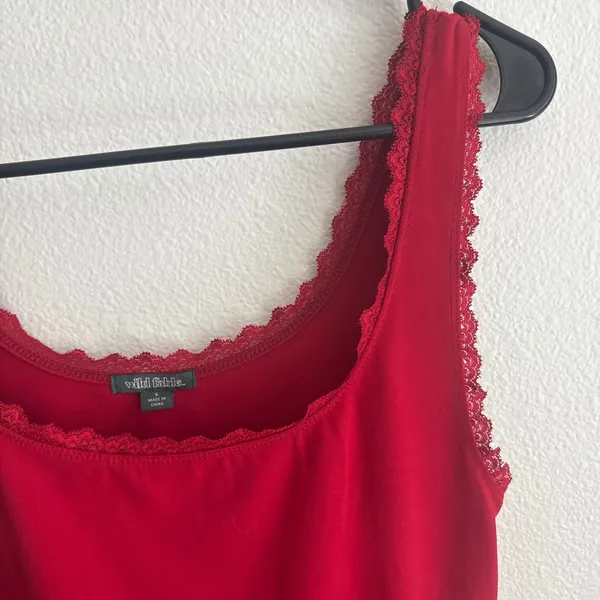 Wild Fable Red Active Dress Lace Trim Built-in Shorts Small VN1973322 - Image 9