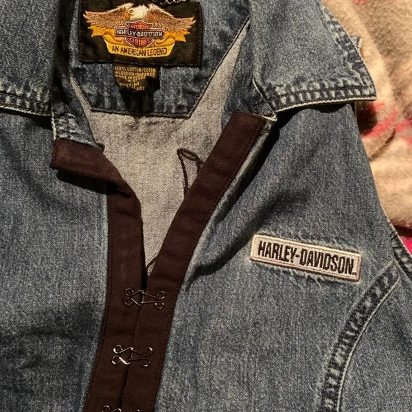 Harley Davidson Denim Vest med - Image 5