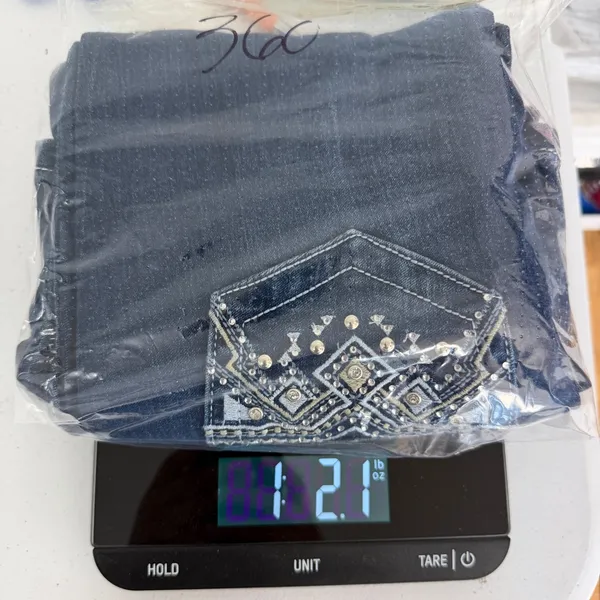 Gogo Jeans Y2k Gogo Womens Dark Wash Flare Leg‎ Embroidered Studded Denim Blue LowRise 7/28 - Image 13
