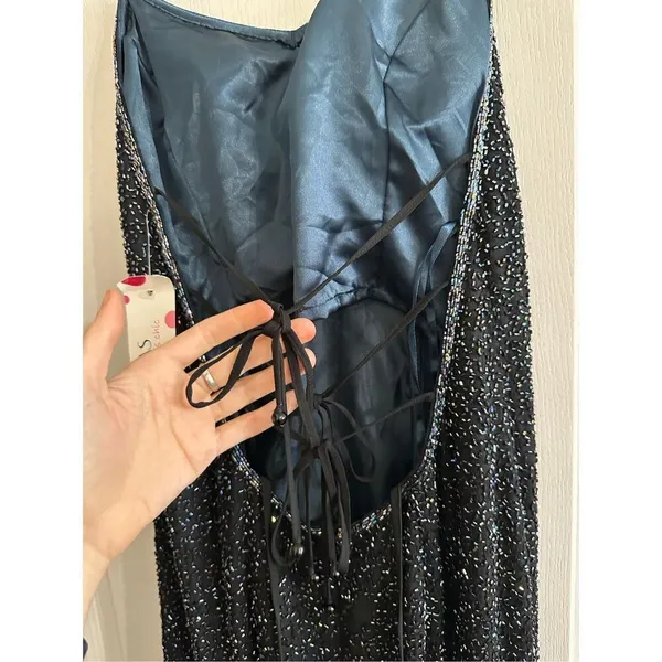 Je MataDi by Sean Mehta blue beaded Size 8 - Image 5