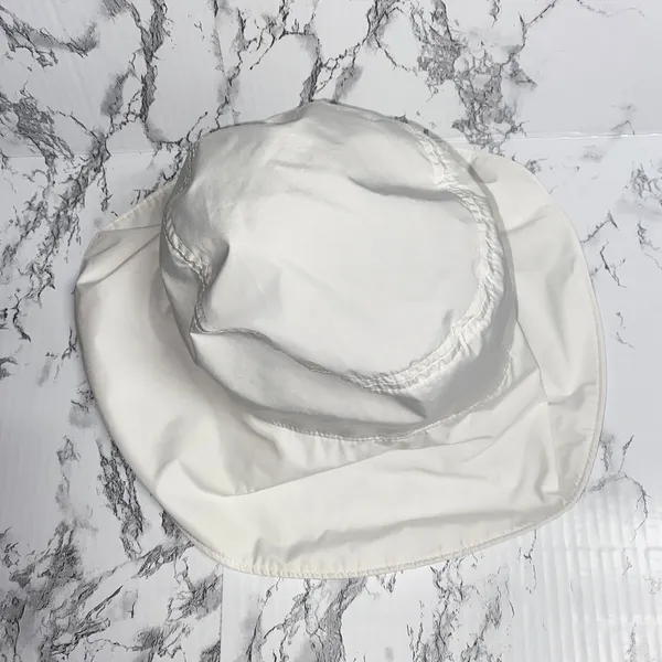 Athleta White Wide Brim Bucket Sun Hat Sunhat Women's One Size - Image 3