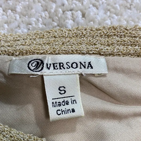 Versona Cream Tiered Midi Skirt Size S 100% Cottow - Image 8