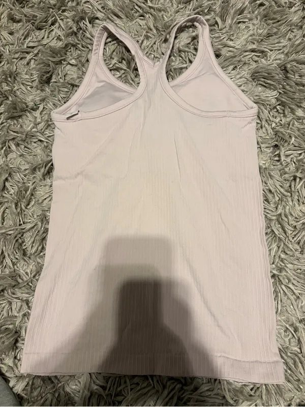 Ribbed Workout Tank Top - Light Pink/Purple - Image 6