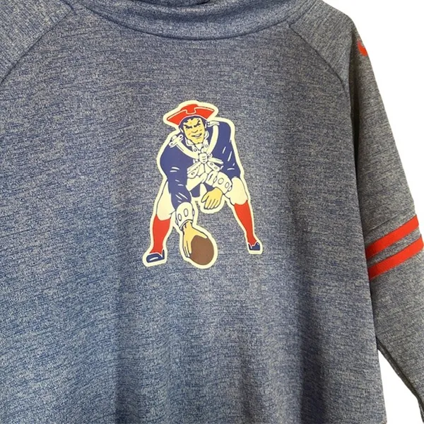 Nike NFL Dri-Fit Blue New England Patriots Historical Sweatshirt Women Sz L - Image 5