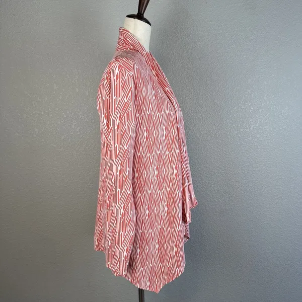 Coolibar Marietas Sun Wrap Jersey Cardigan Sweater Size S‎ Pink White UPF 50+ - Image 7