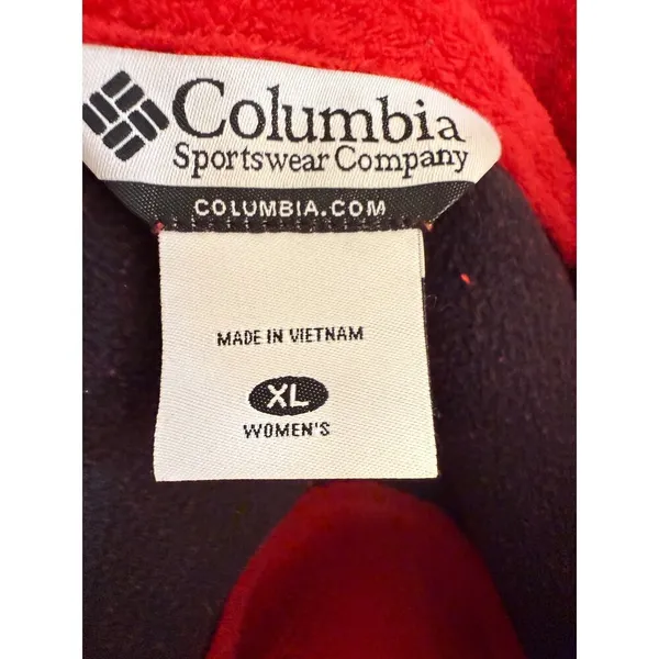 Columbia Ohio State Buckeyes Red Black Jacket‎ Large Women's Fleece - Image 3