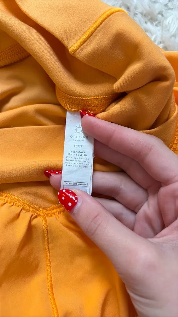Aerie Orange cross flowy shorts - Image 3