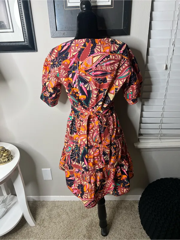 ALC Frank Russet multicolor carey mini dress MSRP $425 size 4 - Image 6