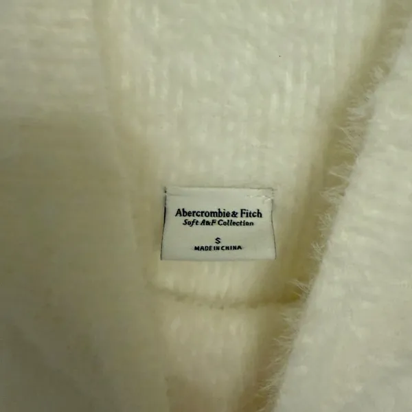 Abercrombie & Fitch Off White Cowl Neck Sweater Small Cream Knit Never Worn - Image 7