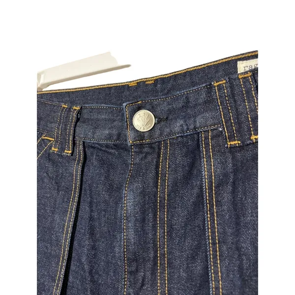 American Rag Rag Bone Dark Wash Wide Leg Baggy Fit Front Patch‎ Pockets Jeans Size 30 - Image 4