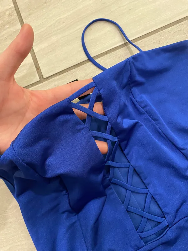 Windsor Blue Bodycon Mini Dress - Image 10