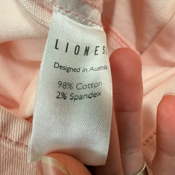 Lioness Pink Denim‎ Mini Dress Square Neck Sleeveless Bodycon Pastel Size L - Image 8