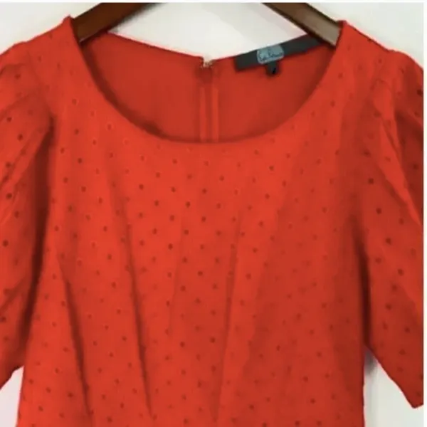 Anthropologie Eva Franco Reeves‎ Eyelet Peplum Blouse - Image 2