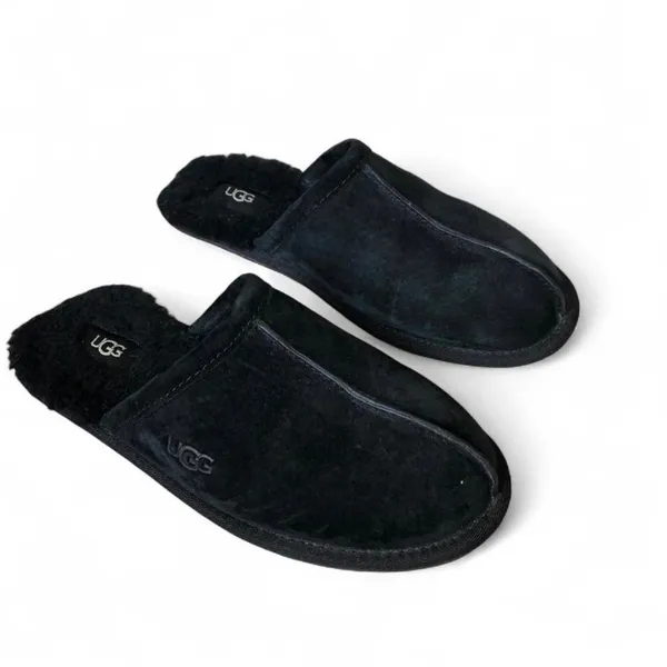 UGG Women’s Black Suede Open-Back Slippers Size 9 - Image 6