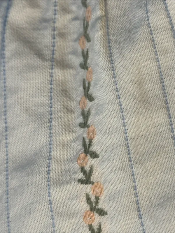 Miss Patina 100% Cotton Embroidered Smocked Off Shoulder Dress Size Small - Image 10