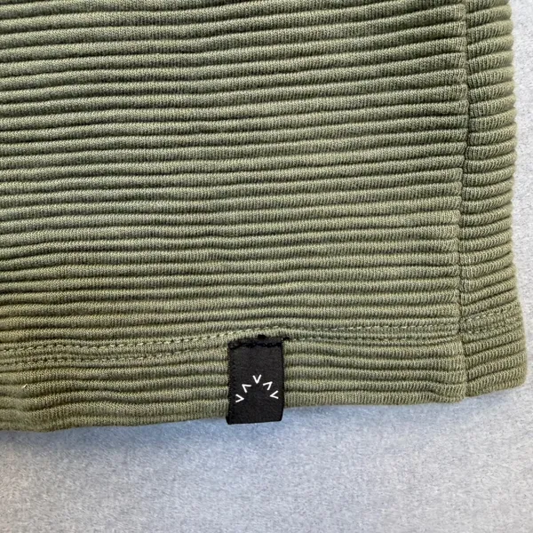 Varley Olive Green Ribbed Mock Neck‎ Pullover Sweatshirt Size L Cotton Portugal - Image 5