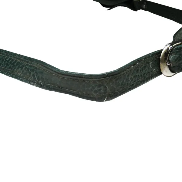 1980s Vintage Dooney & Bourke Forrest Green Leather Drawstring Crossbody Bag - Image 10