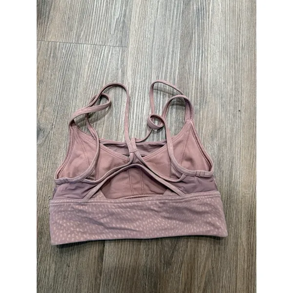 LULULEMON Nulu Mesh Support Yoga Bra Sz‎ 4 Jewel Emboss Spiced Chai - Image 3